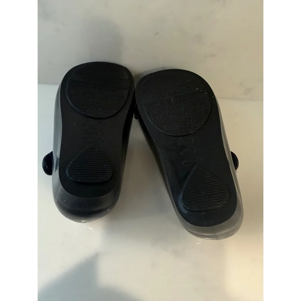 Mini Melissa Ultragirl Black Jelly Bow Mary Jane Shoes Kids Size 6 USA Vegan